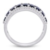 Thumbnail Image 3 of Natural Sapphire Anniversary Ring 1/3 ct tw Diamonds 14K White Gold