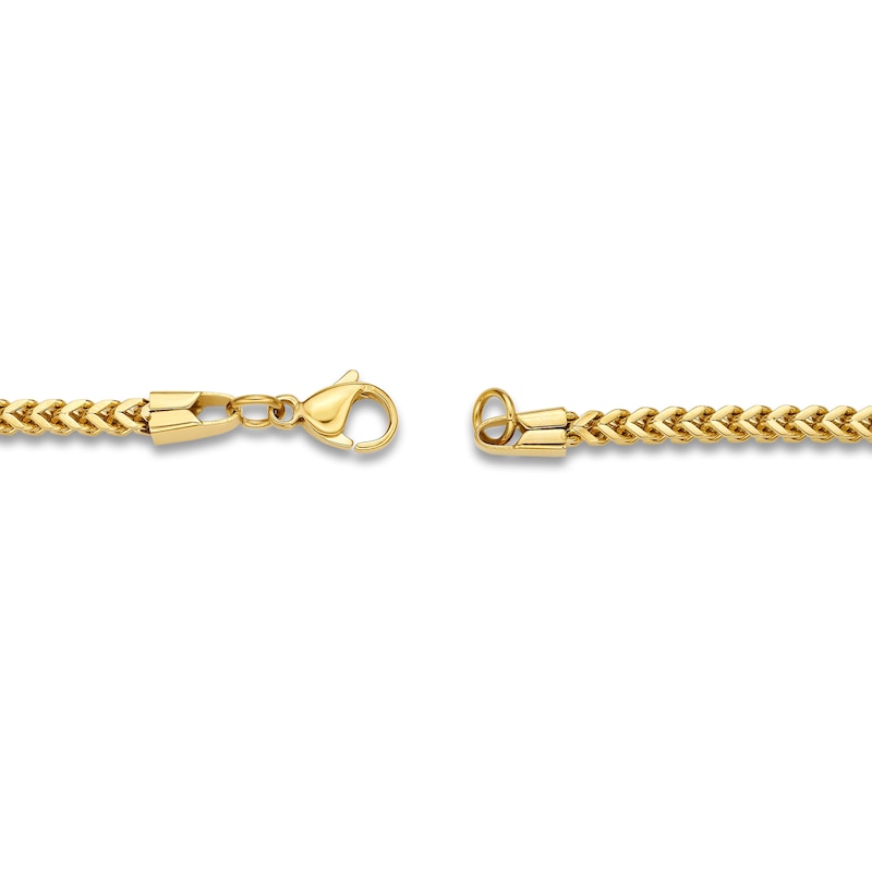 Main Image 2 of Men's Solid Franco Chain Necklace Gold Ion-Plated Stainless Steel 20" 2.5mm