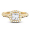 Thumbnail Image 2 of Diamond Engagement Ring 3/4 ct tw Princess/Round 14K Yellow Gold