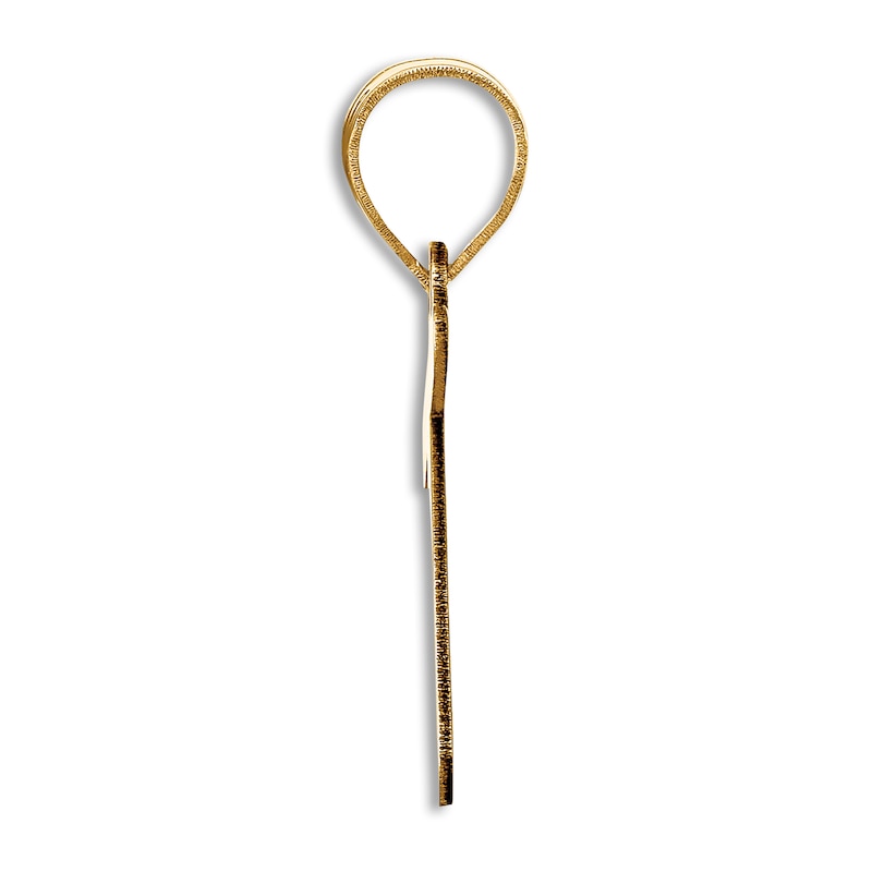 Main Image 2 of Initial T Charm 14K Yellow Gold 18"