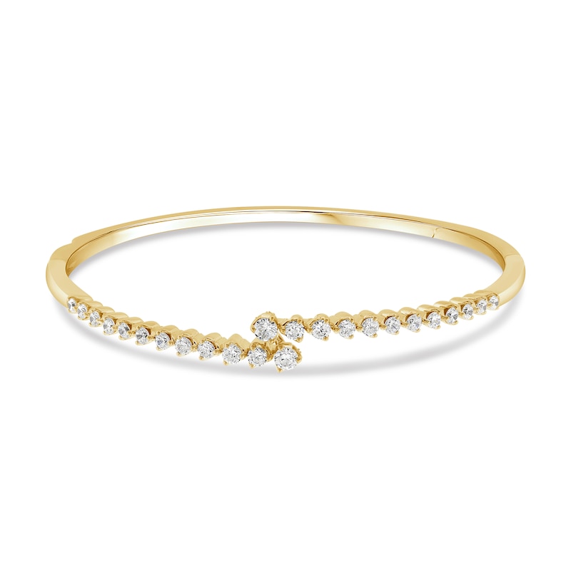 Main Image 1 of Diamond Bangle Bracelet 1-1/2 ct tw Round 14K Yellow Gold