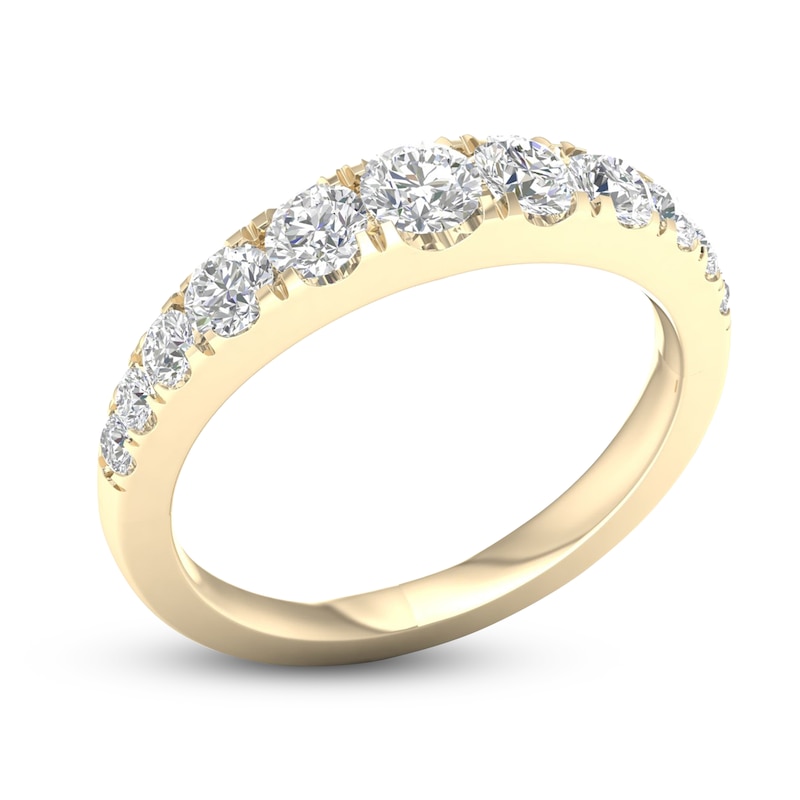 Main Image 2 of Graduated Diamond Anniversary Band 1 ct tw Round 14K Yellow Gold
