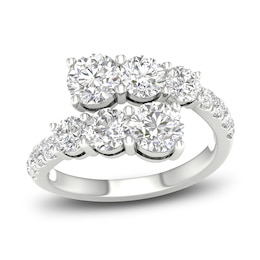 Lab-Grown Diamond Wrap Ring 3 ct tw Round 14K White Gold