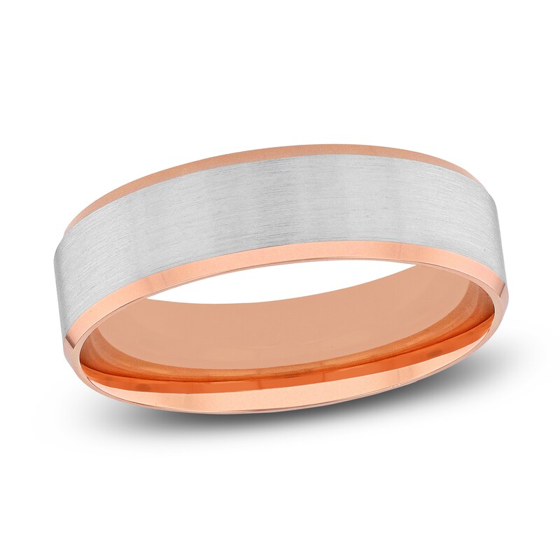 Men's Wedding Band 14K Two-Tone Gold 6mm