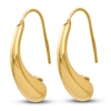 Puffy Teardrop Earrings 14K Yellow Gold