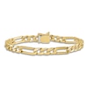 Thumbnail Image 3 of Men's Solid High-Polish Figaro Link Bracelet 14K Yellow Gold 8"