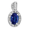 Thumbnail Image 0 of Natural Blue Sapphire Charm 1/20 ct tw Round 14K White Gold