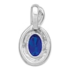 Natural Blue Sapphire Charm 1/20 ct tw Round 14K White Gold