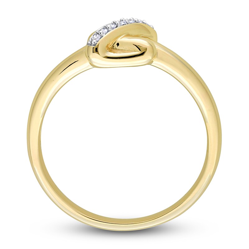 Main Image 3 of Y-Knot Ring Diamond Accents 14K Yellow Gold