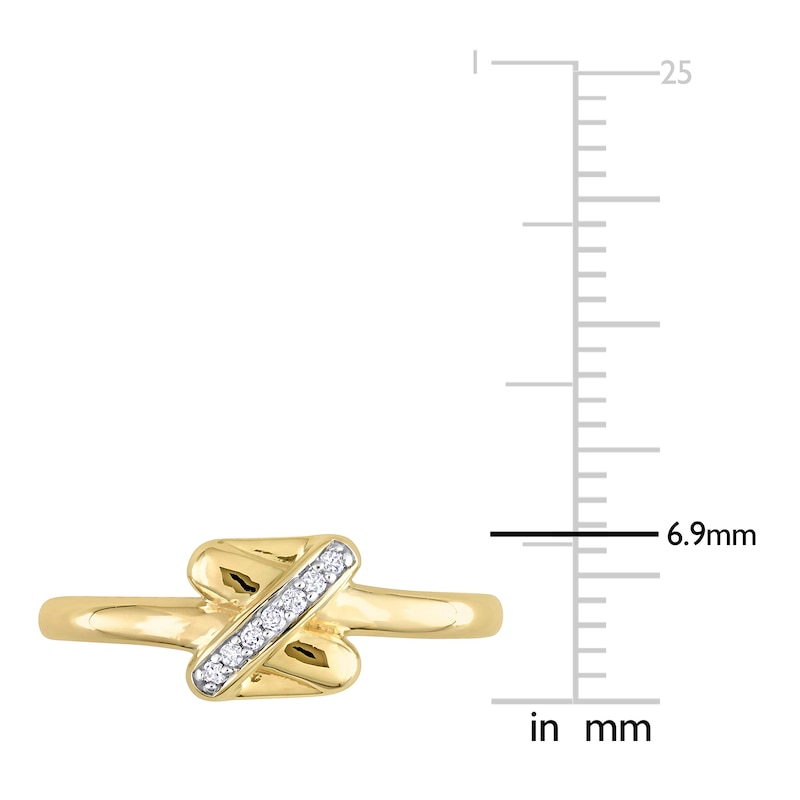 Main Image 4 of Y-Knot Ring Diamond Accents 14K Yellow Gold
