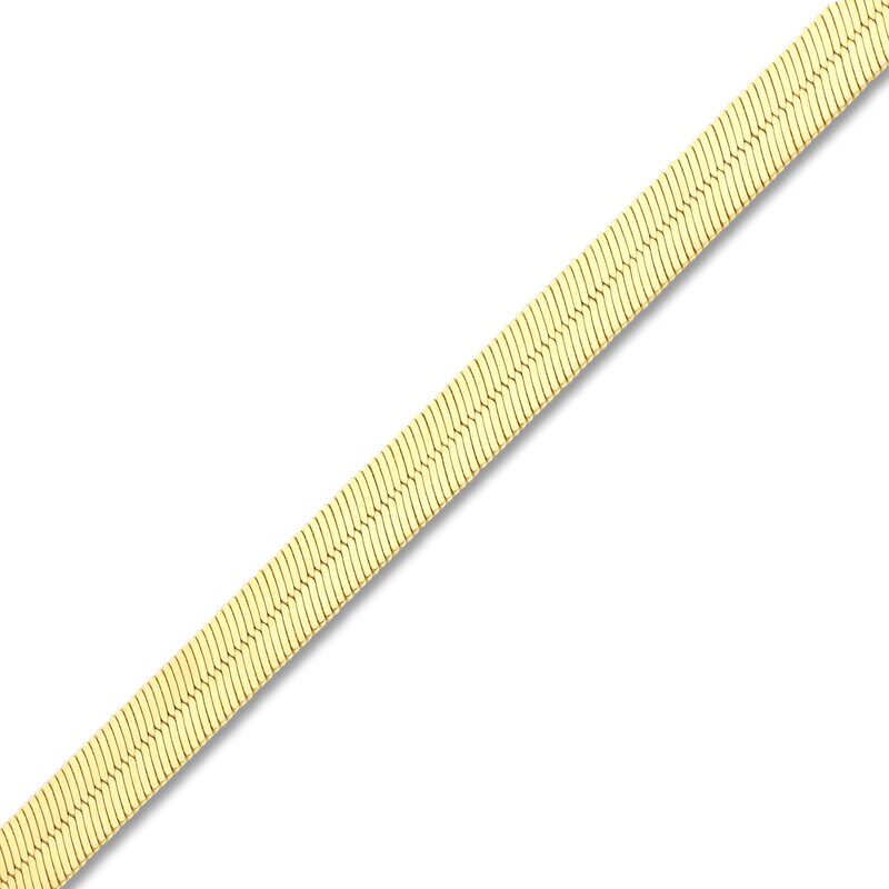 Main Image 3 of Solid Flexible Herringbone Bracelet 10K Yellow Gold 8" 4.77mm