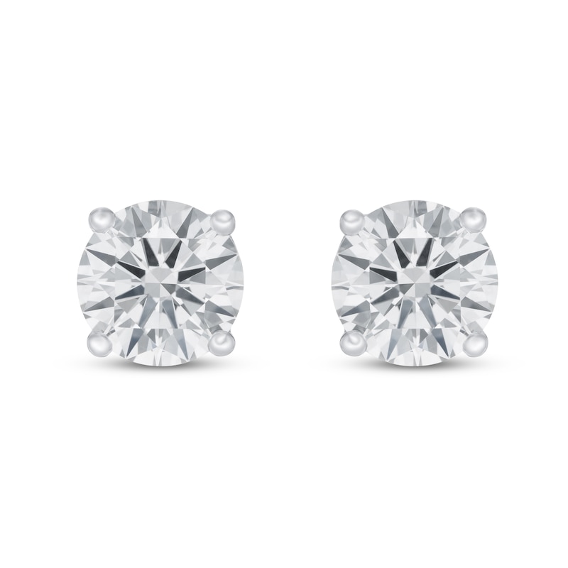 Lab-Created Diamond Solitaire Earrings 1-1/2 ct tw Round 14K White Gold (SI2/F)