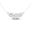Thumbnail Image 0 of Lab-Created Diamond 3-Stone Necklace 1-1/2 ct tw Round 14K White Gold