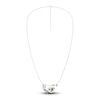 Thumbnail Image 2 of Lab-Grown Diamond 3-Stone Necklace 1-1/2 ct tw Round 14K White Gold