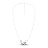 Thumbnail Image 1 of Lab-Created Diamond 3-Stone Necklace 1-1/2 ct tw Round 14K White Gold