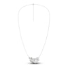 Thumbnail Image 3 of Lab-Grown Diamond 3-Stone Necklace 1-1/2 ct tw Round 14K White Gold