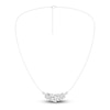 Thumbnail Image 5 of Lab-Grown Diamond 3-Stone Necklace 1-1/2 ct tw Round 14K White Gold