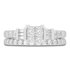 Thumbnail Image 3 of Diamond Bridal Set 1 ct tw Princess/Baguette/ Round 14K White Gold