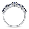 Thumbnail Image 3 of Natural Blue Sapphire Ring 3/8 ct tw Diamonds 14K White Gold