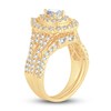 Thumbnail Image 2 of Diamond Bridal Set 1-3/4 ct tw Pear/Round 14K Yellow Gold