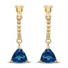 Thumbnail Image 1 of Natural London Blue Topaz Earrings 14K Yellow Gold