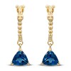 Thumbnail Image 0 of Natural London Blue Topaz Earrings 14K Yellow Gold