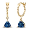 Thumbnail Image 1 of Natural London Blue Topaz Earrings 14K Yellow Gold