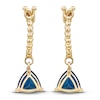 Thumbnail Image 2 of Natural London Blue Topaz Earrings 14K Yellow Gold