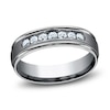 Thumbnail Image 1 of Men's Diamond Wedding Band 3/8 ct tw Round Tantalum 6.0mm