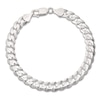 Thumbnail Image 1 of Solid Curb Bracelet 10K White Gold 8.5"