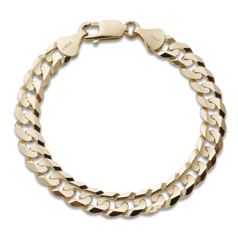 Main Image 1 of Solid Curb Bracelet 10K Yellow Gold 8.5"