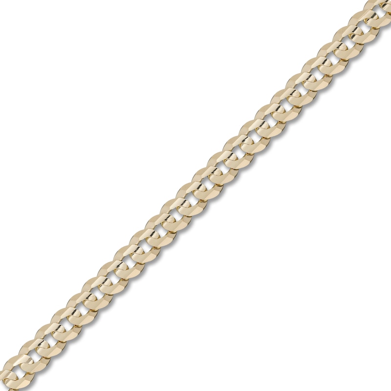 Solid Curb Bracelet 10K Yellow Gold 7.5"