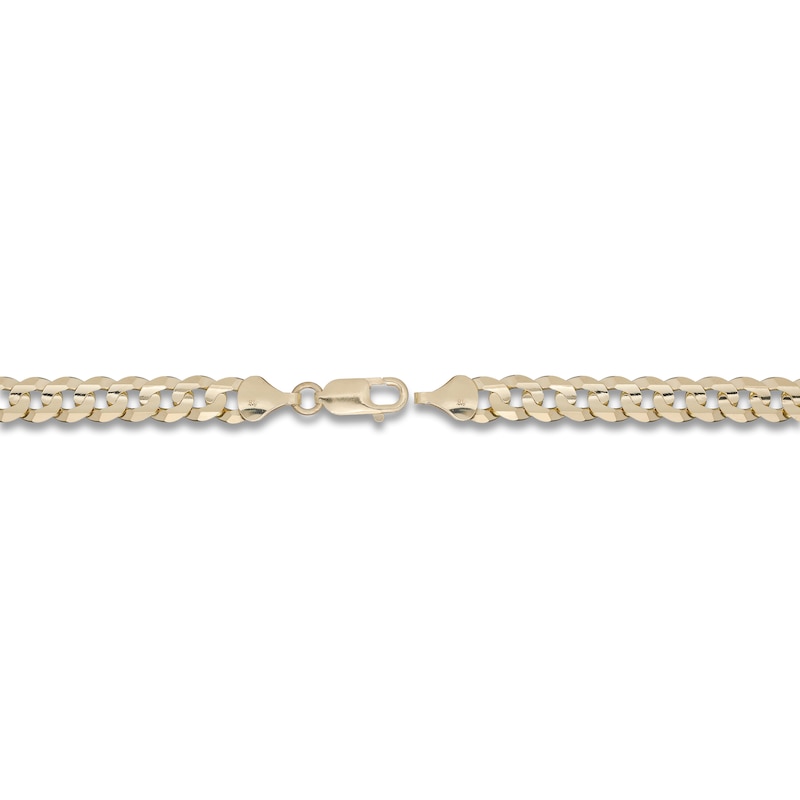 Solid Curb Bracelet 10K Yellow Gold 7.5"