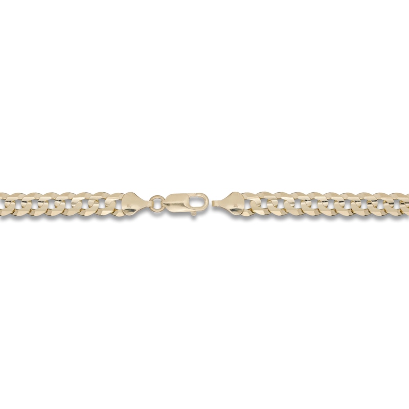 Main Image 3 of Solid Curb Bracelet 10K Yellow Gold 7.5"