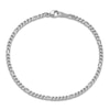 Thumbnail Image 2 of Solid Figaro Chain Bracelet Platinum 7.5" 2.5mm