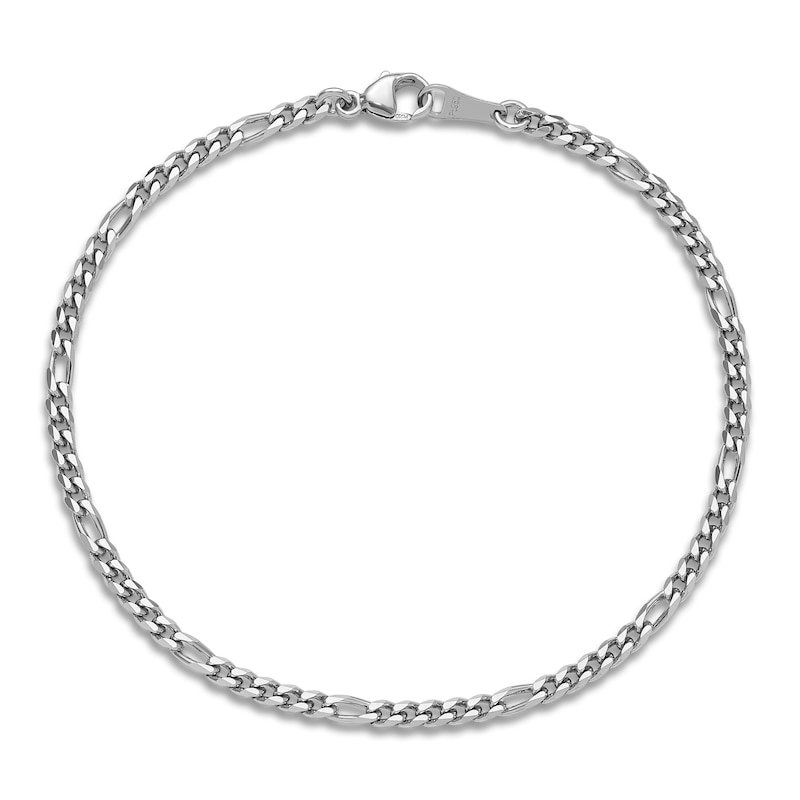 Main Image 2 of Solid Figaro Chain Bracelet Platinum 7.5" 2.5mm