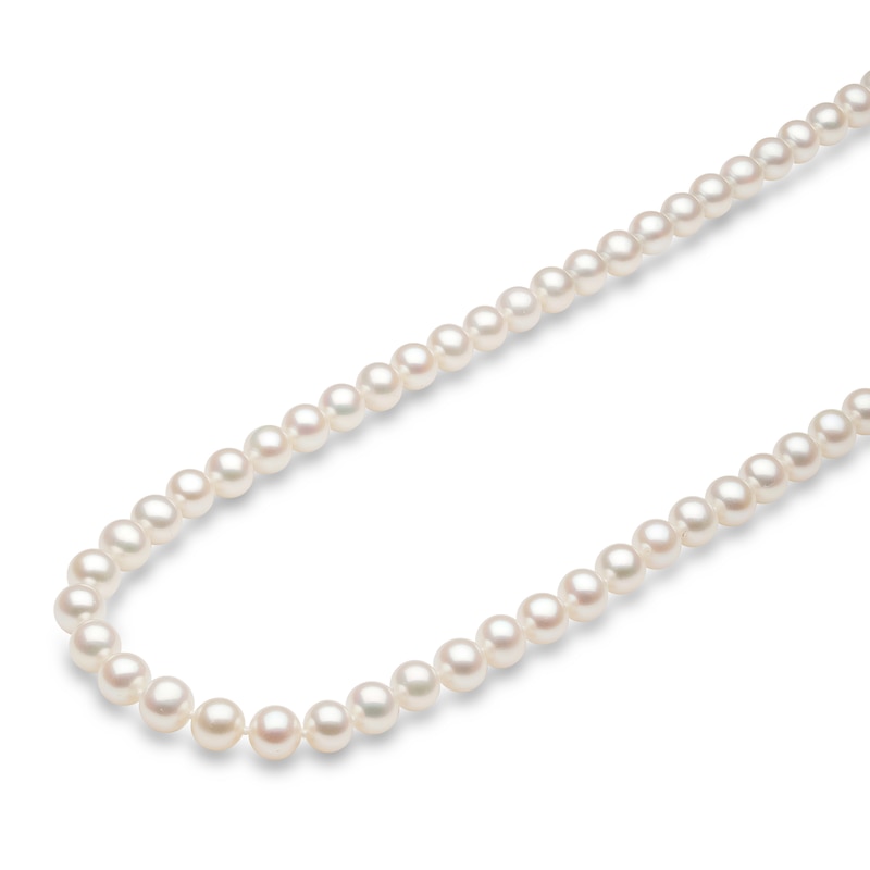 Main Image 3 of Yoko London White Freshwater Cultured Pearl Necklace 18K Yellow Gold 18"
