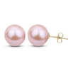 Thumbnail Image 1 of Pink Freshwater Cultured Pearl Stud Earrings 14K Yellow Gold