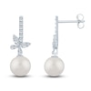 Thumbnail Image 0 of Pnina Tornai Freshwater Cultured Pearl & Diamond Butterfly Earrings 1/3 ct tw 14K White Gold