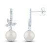 Thumbnail Image 1 of Pnina Tornai Freshwater Cultured Pearl & Diamond Butterfly Earrings 1/3 ct tw 14K White Gold