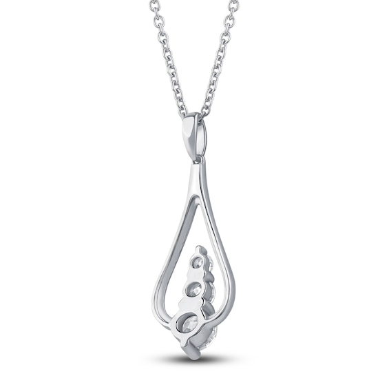 Diamond 3-Stone Pendant Necklace 1/3 ct tw 10K White Gold | Jared