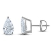 Thumbnail Image 1 of Pear-Shaped Lab-Grown Diamond Solitaire Stud Earrings 1-1/2 ct tw 14K White Gold (F/SI2)