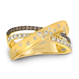 Le Vian Tramonto D'Oro Diamond Crossover Ring 1/2 ct tw 14K Honey Gold