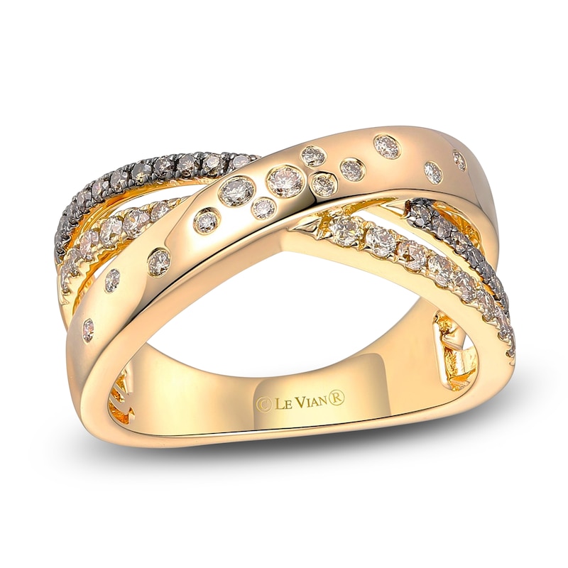 Le Vian Tramonto D'Oro Diamond Crossover Ring 1/2 ct tw 14K Honey Gold