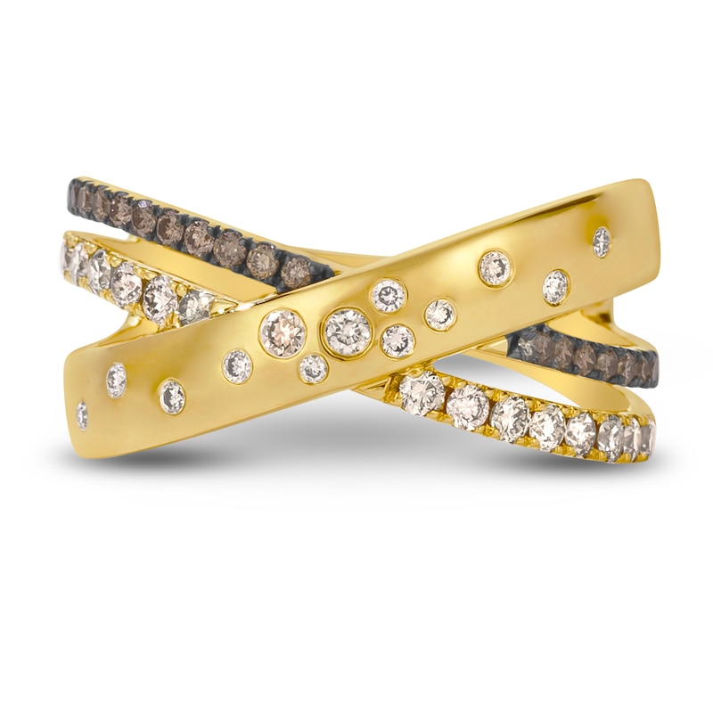 Main Image 3 of Le Vian Tramonto D'Oro Diamond Crossover Ring 1/2 ct tw 14K Honey Gold