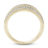Thumbnail Image 3 of Men's Emerald-Cut & Round Diamond Anniversary Band 1-5/8 ct tw 14K Yellow Gold