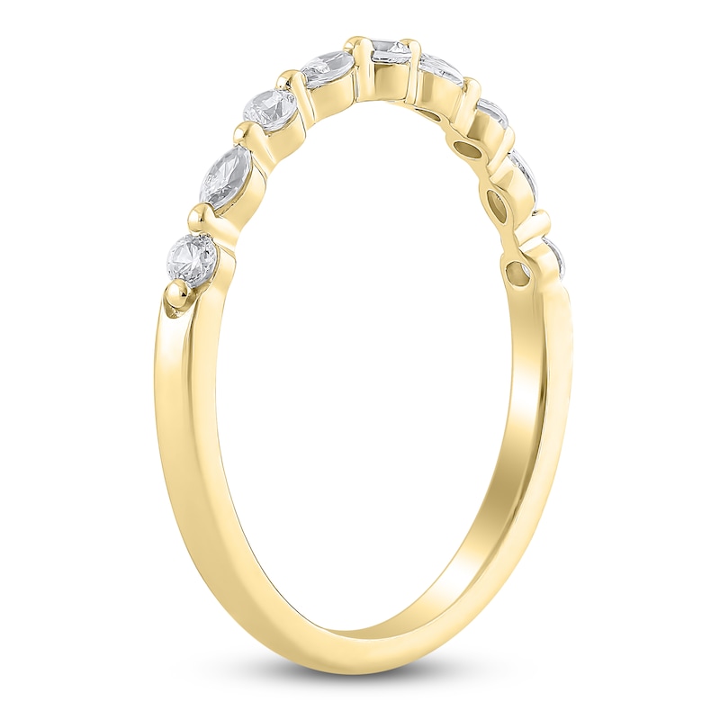 Main Image 2 of Certified Diamond Marquise & Round-Cut Anniversary Ring 1/4 ct tw 14K Yellow Gold