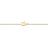 Thumbnail Image 2 of Children's Diamond Heart & Bar Charm Necklace 14K Yellow Gold 13"