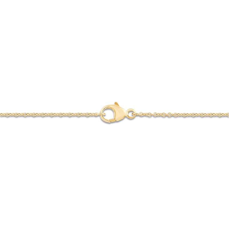 Main Image 2 of Children's Diamond Heart & Bar Charm Necklace 14K Yellow Gold 13"