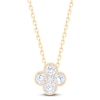 Thumbnail Image 1 of Diamond Clover Necklace 3/8 ct tw 10K Yellow Gold 18"